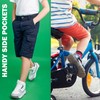 CityComfort Boys' Cargo Shorts with Pockets and Elastic Waistband, darkblue