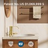 FORIOUS Brushed Gold Bathroom Sink Faucet, Waterfall 4 Inch Centerset