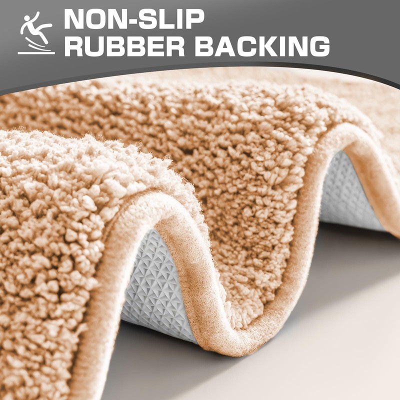 wyewye Microfibre Bath Mat, Toilet Mat, 2cm Super Thick Bath