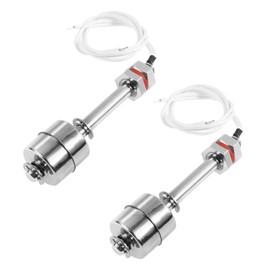 FOCMKEAS 2 Pcs Stainless Steel Float Switch Water Level Sensor Water Level Controller Sensor Switch M10 for Smart Toilet Solar Tank Pool Pump Liquid Control Length 77mm Silver