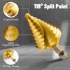 IRONANT Step Drill Bits, 5PCS Spiral Grooved HSS Titanium Step