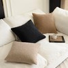 Foindtower Decorative Textured Boucle Throw Pillow Covers Accent Solid Pillow