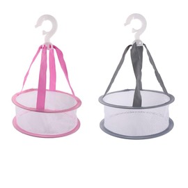 Leadigol 2PCS Mini Mesh Shower Dry Basket,Foldable Fabric String Bag Hanging Drying Net for Bathroom Laundry