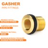 GASHER 1 x Brass 1-1/4 Inch Female 1-1/2 Inch Male