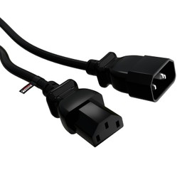 rhinocables - UK IEC Kettle Mains Extension Lead | Male to Female Cord | Reliable Power Supply | Molded Design | Versatile Lengths | Black, 1.8m