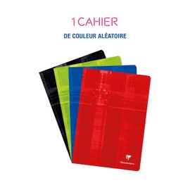 Clairefontaine - Ref 63167C - Staplebound Notebook (48 Sheets) - A4 Size, Squared Rulings, 90gsm Brushed Vellum Paper, Laminated Cardboard Cover - Random Colour Cover
