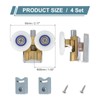 sourcing map 4 Pcs 26mm Double Shower Door Rollers Copper