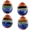 mookaitedecor 2 Pcs 7 Chakra Stones Teardrop Polished Palm for