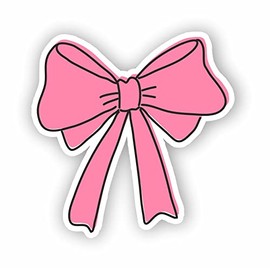 AMA SHOP Sticker PVC Contoured Pink Bow MOD.2 | Sticker for Helmet, Motorcycle, Camper, Boat | autoTuning |Birth, birthday