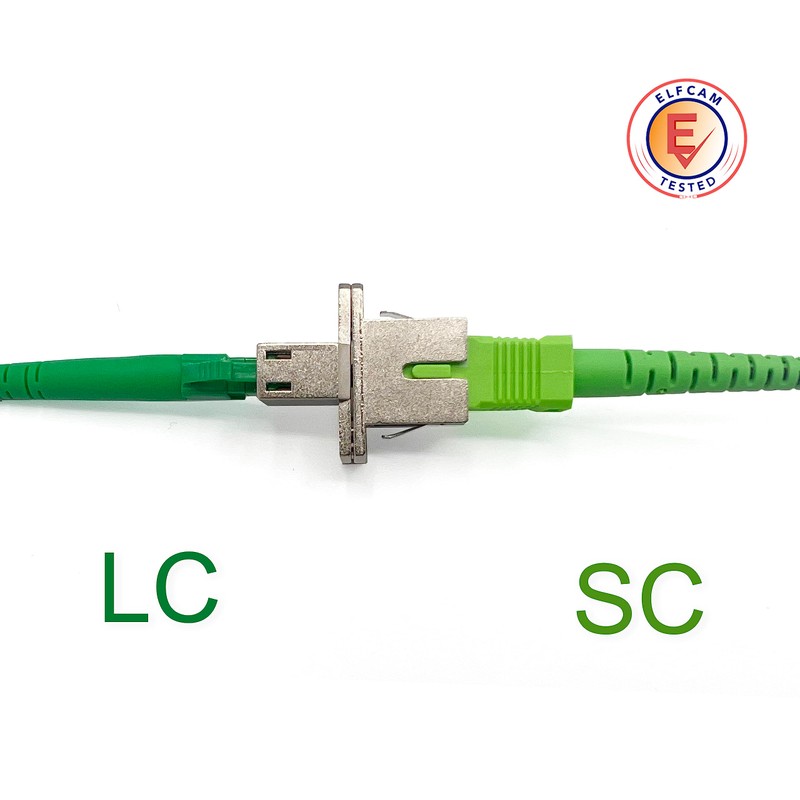 Elfcam® - Fibre Optic Adapter LC/APC Female to SC/APC Female