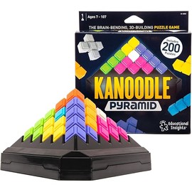 Educational Insights Kanoodle Pyramid, Brain Teaser Puzzle Game, Featuring 200 Challenges, Gift for Ages 7+