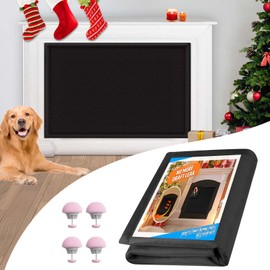 Magnetic Fireplace Cover, Fireplace Blocker Blanket Stops Heat Loss, Adjustable Fireplace Draft Stopper with 12 Magnets for Indoor Iron Frame Black 36" W x 24" H