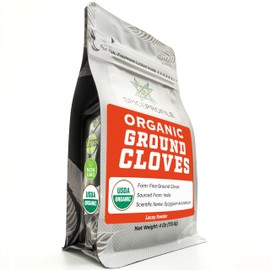 Spice Profile USDA Organic Ground Cloves, Lab Tested for Heavy Metals, Resealable 4 oz Pouch, Laung, Clavo Molido