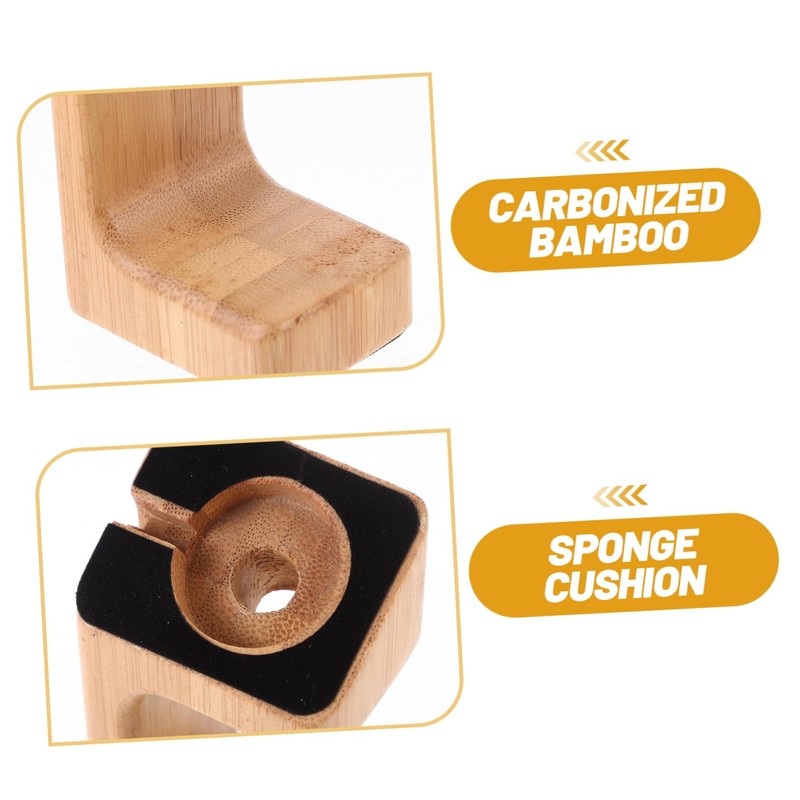 NOLITOY 1Pc Bamboo Smart Watch Charging Stand Elegant Durable Charging