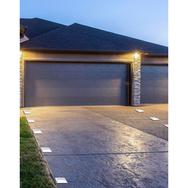 QWORK Road Reflectors, Pack of 10-4x4 Inch High-Reflectivity Driveway Reflectors