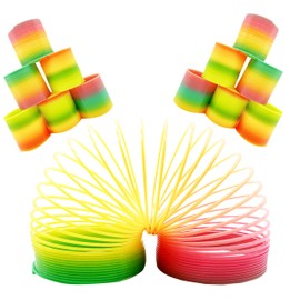 Pack 12 Regenbogen Spirale Spielzeug – Ø6,5 – Jungen und Mädchen – für Piñata-Füller, Schulgeburtstags Geschenk, Details zur Geburtstagsfeier, Spiele, Kommunion, Details für Kinder, Hochzeit Geschenke