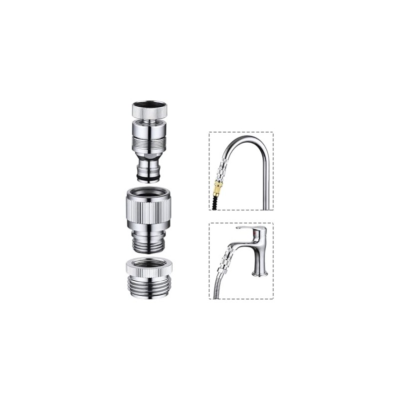 Kitchen Sink Faucet Quick Connector, Dishwasher Washer Snap Coupling Adapter,