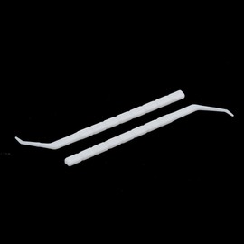 xjs Plastic Household Teeth Cleaning Tool Curved Hook Toothpicks White (Curved Toothpick 300 Pcs)