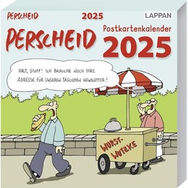 Perscheid Postkartenkalender 2025: Wochenkalender mit Perscheid-Cartoons – zum Aufhängen, Hinstellen oder Verschicken | Tischkalender mit 53 ... von Martin Perscheid (Perscheids Abgründe)
