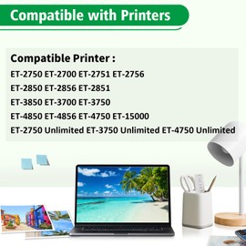 FANSHENG 102 Ink Compatible with Epson 102 ink refill bottles for EcoTank ET-2850 ET-4850 ET-2856 ET-3850 ET-15000 ET-2750 ET-2751 ET-2700 ET-3700 ET-3750 ET-4750 ET-4856 ET-2756 (2 Pack, Black x 2)