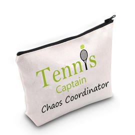 TGBJE Tennis Captain Makeup Pouch Tennis Team Captain Chaos Coordinator Toiletry Zipper Bag (C Tennis Bag)