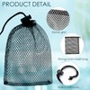 SUBTAVIK Drawstring Mesh Bags, Large Mesh Drawstring Storage Bags, Black