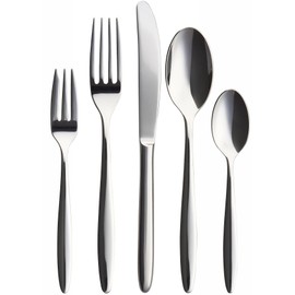 Tsubame Bussan Branch Dinner Cutlery Set, 5 Pieces, 1 Person Use, 18-8 Stainless Steel, No Box, Bag Only Made in Japan