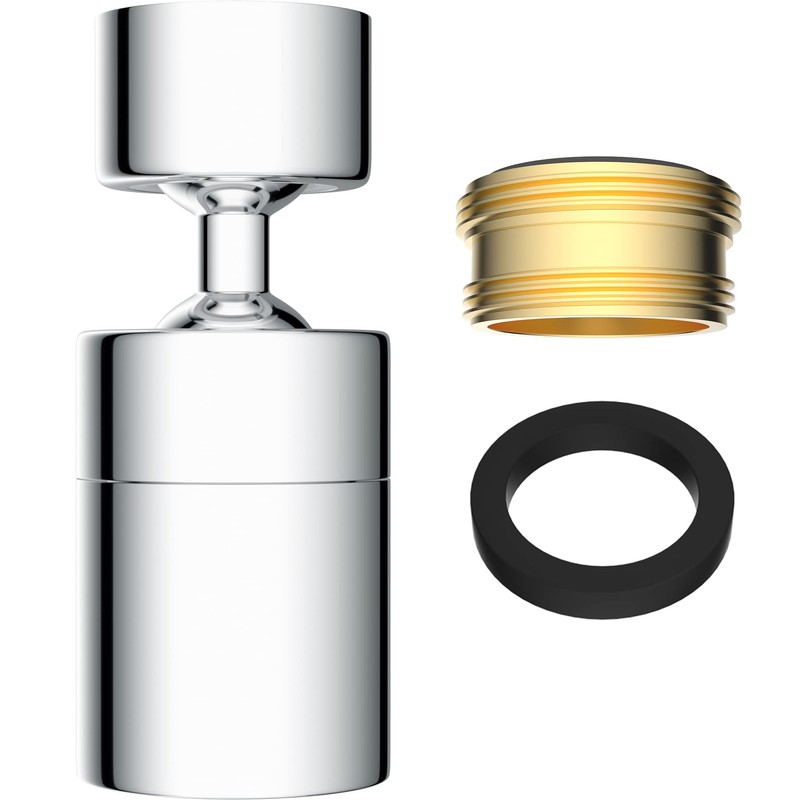 Hibbent Sink Aerator for Kitchen/Bathroom, 2 Modes Faucet Aerator Adjustable