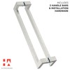 HYDROWARE Modern Contemporary Long Stainless Steel Push Pull Door Handle