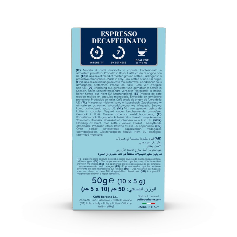 Caffe Borbone Aluminum Coffee Pods, Decaffeinated Blend, Medium Roast, Genuine