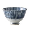 Hasamiyaki 74003 Lightweight Rice Bowl, Medium, Inside & Outside, Blue,