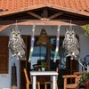 Lifreer 5PCS Owl Shape Bird Reflective Deterrents Owl Hanging Decoration