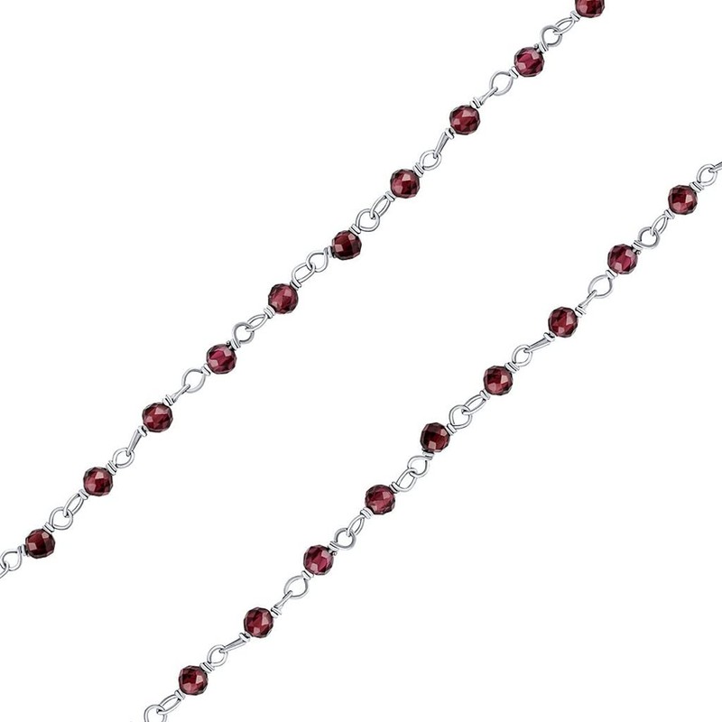 SILVEGO Women's 925 Sterling Silver Anklet with Genuine Emerald, Moonstone,