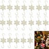 Ornament Hooks for Hanging Decorations, 20 PCS Gold Snowflake S-shaped