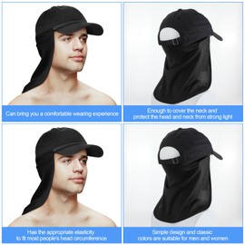 Tatuo 4 Pieces Unisex Neck Gaiter UV Face Cover Sun Protection Neck Drape Multifunctional 2 in 1 Face Covering for Outdoor Sports Fishing (Black,No Clasp)