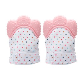 Guantes de Silicona para Bebés, Guantes de Dentición para Bebés, Dientes Estimulantes para 0-12 Meses