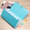 BTSKY Expanding File Folder - Blue, Plastic, 10.2in x 1in