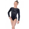 The Zone Tiara Crystal Motif Long Sleeved Gymnastics Leotard 30