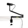Shure by Gator Premium Low-Profile Desktop Mic Boom Stand; Fully