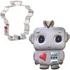 LILIAO Robot Cookie Cutter, 3.8 inch, Stainless Steel