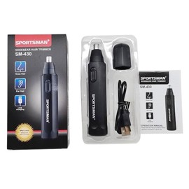 Electric Nose & Ear Hair Trimmer for Men Women，Professional USB Rechargeable Painless Eyebrow & Facial Hair Trimmer, Wet/Dry,Stainless Steel Dual Edge Blades for Easy Cleansing，Body Grooming Kit