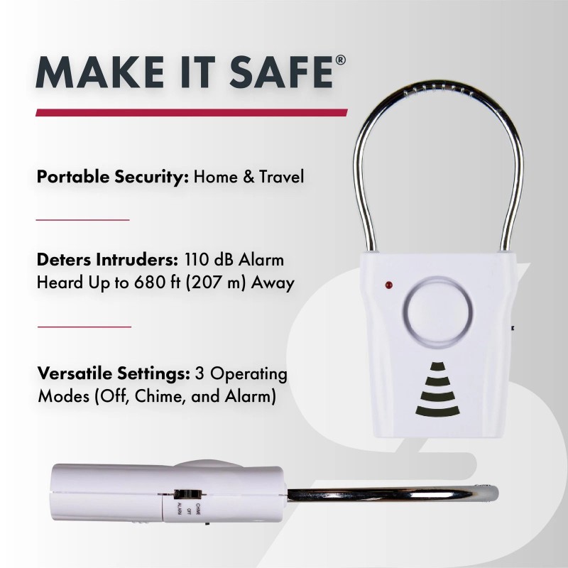 SABRE Door Handle Alarm – 110dB Door Alarm for Home