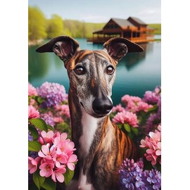 Greyhound Brindle - Best of Breed DCR Spring Garden Flag