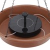 Solar Bird Bath Fountain Pump Hanging Style Deck Mount Metal