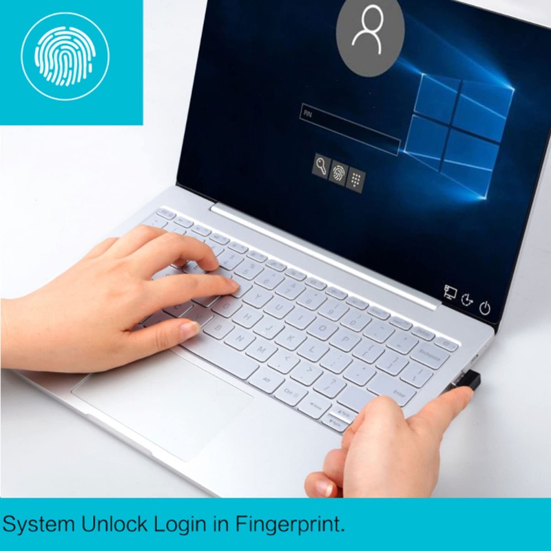 Mini USB Fingerprint Reader,Portable Security Key Biometric Fingerprint Scanner for