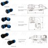 HangTon HE29 2 Pin Plastic Waterproof Connector Threaded Outdoor Industrial