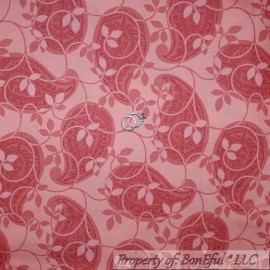 Signature BonEful Fabric FQ Cotton Quilt Pink Rose Flower Paisley Bohemian Toile Calico FL