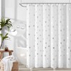 jinchan White and Silver Polka Dot Shower Curtain, Silver Foil