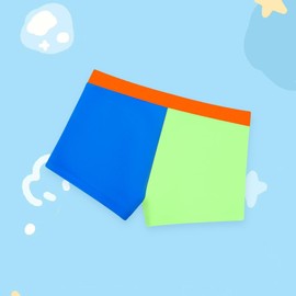 Boys Swimming Trunks Kids Swim Shorts Elastic Waist with Drawstring Little Boys Beachwear 2-16 Years (4-6 Years, LA651-BlueGreen)