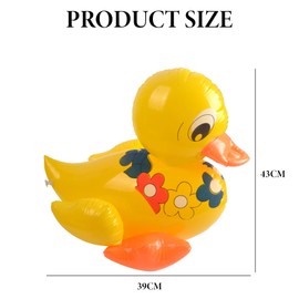 Inflatable Duck - 2PCS Duck Party Decorations, Swimming Pool Summer Beach Party Toys, 43 X 39CM Yellow ducks Balloons for Pool Bath Party Decorations, Birthday Christening Baby Shower Easy to Use